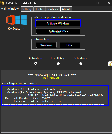 kmsauto how to activate windows